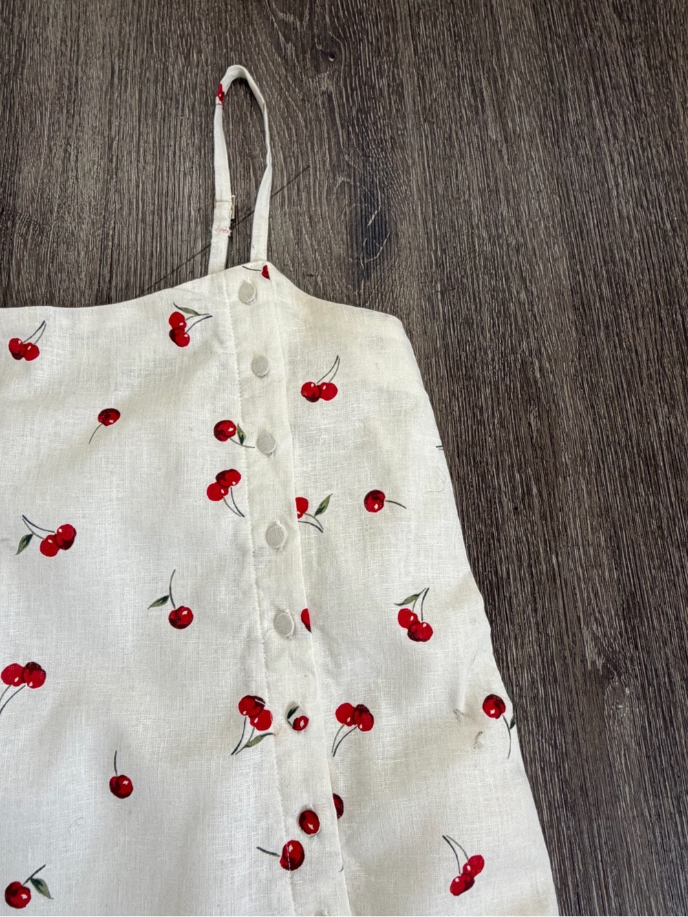 Abercrombie & Fitch White Mini Dress with Red Cherry Print - Picture 3 of 8